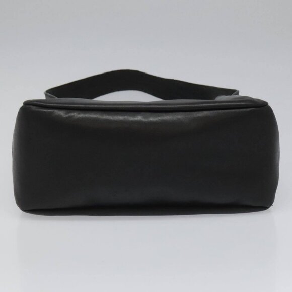 Salvatore Ferragamo Shoulder Bag Leather Black Gold Auth hk2043 - Picture 5 of 13